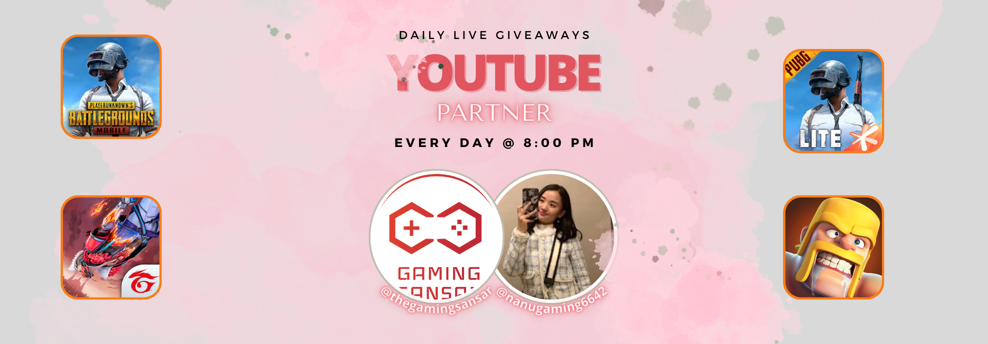 Daily Live Giveaways on Gaming Sansar X Nanu Gaming